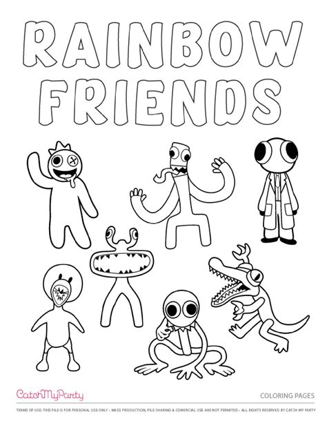 rainbow friends party room|rainbow friends cut out.